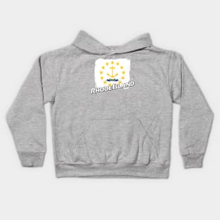 Rhode Island flag Kids Hoodie